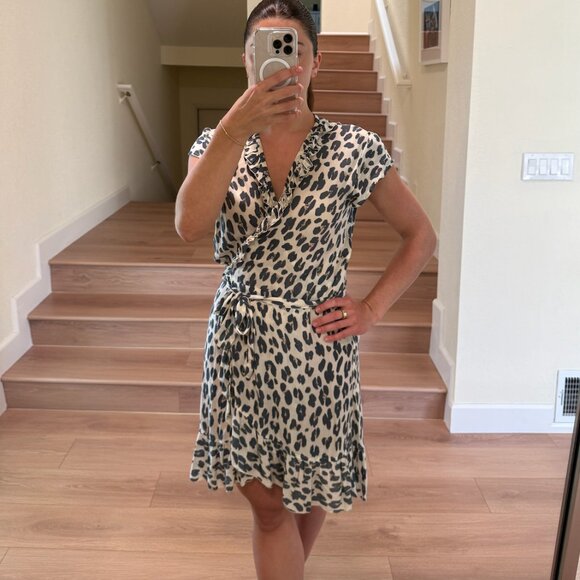 Raith Leopard Mini Wrap Dress - Picture 2 of 4